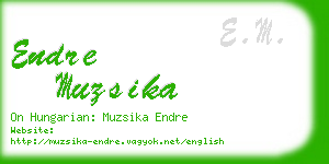 endre muzsika business card